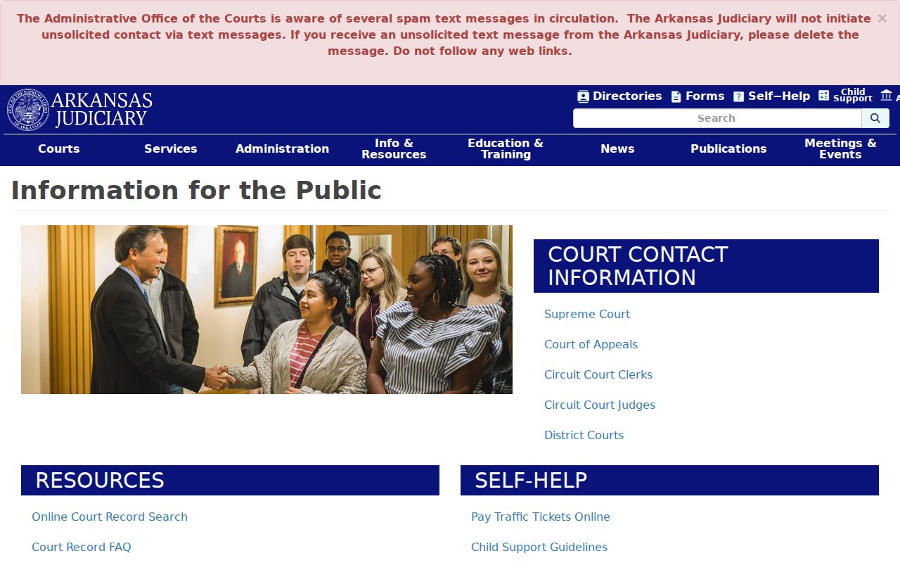 Arkansas public resources for Scott County court docket follow-up