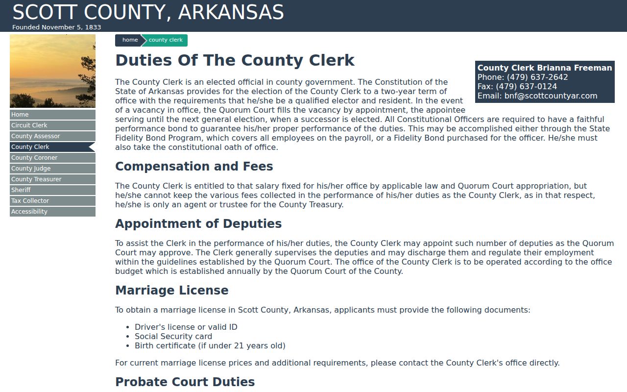Scott County civil court docket probate clerk source