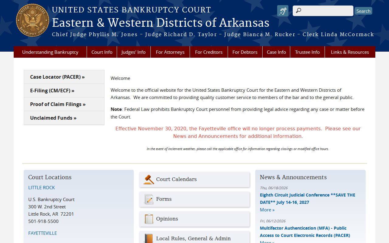 Waldron court records federal bankruptcy court source